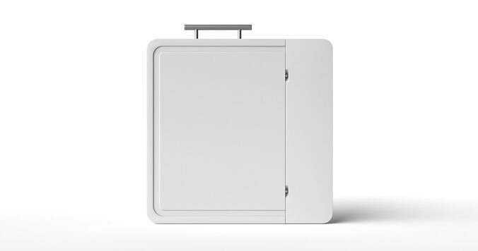 Cutting Board with Waste Cup and Scraper Low-poly 3D model 2