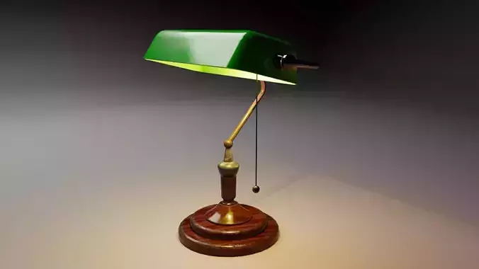 Vintage Banker Lamp
