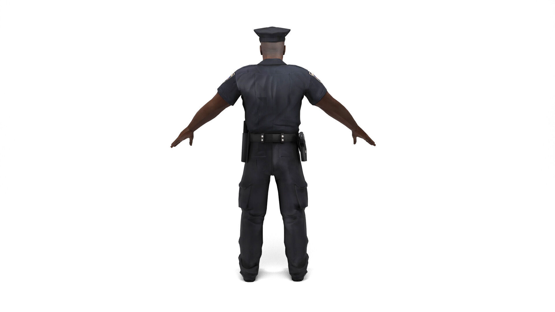 Policeman 2 Low-poly 3D model_6