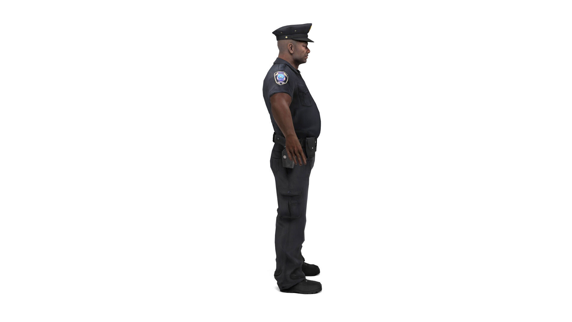 Policeman 2 Low-poly 3D model_5