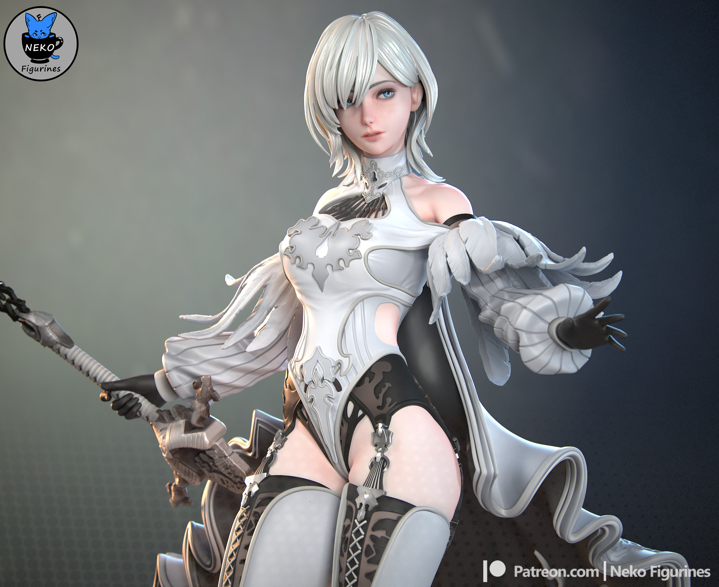 10H - Nier Automata Game Figure for 3D Printing 3D print model_1