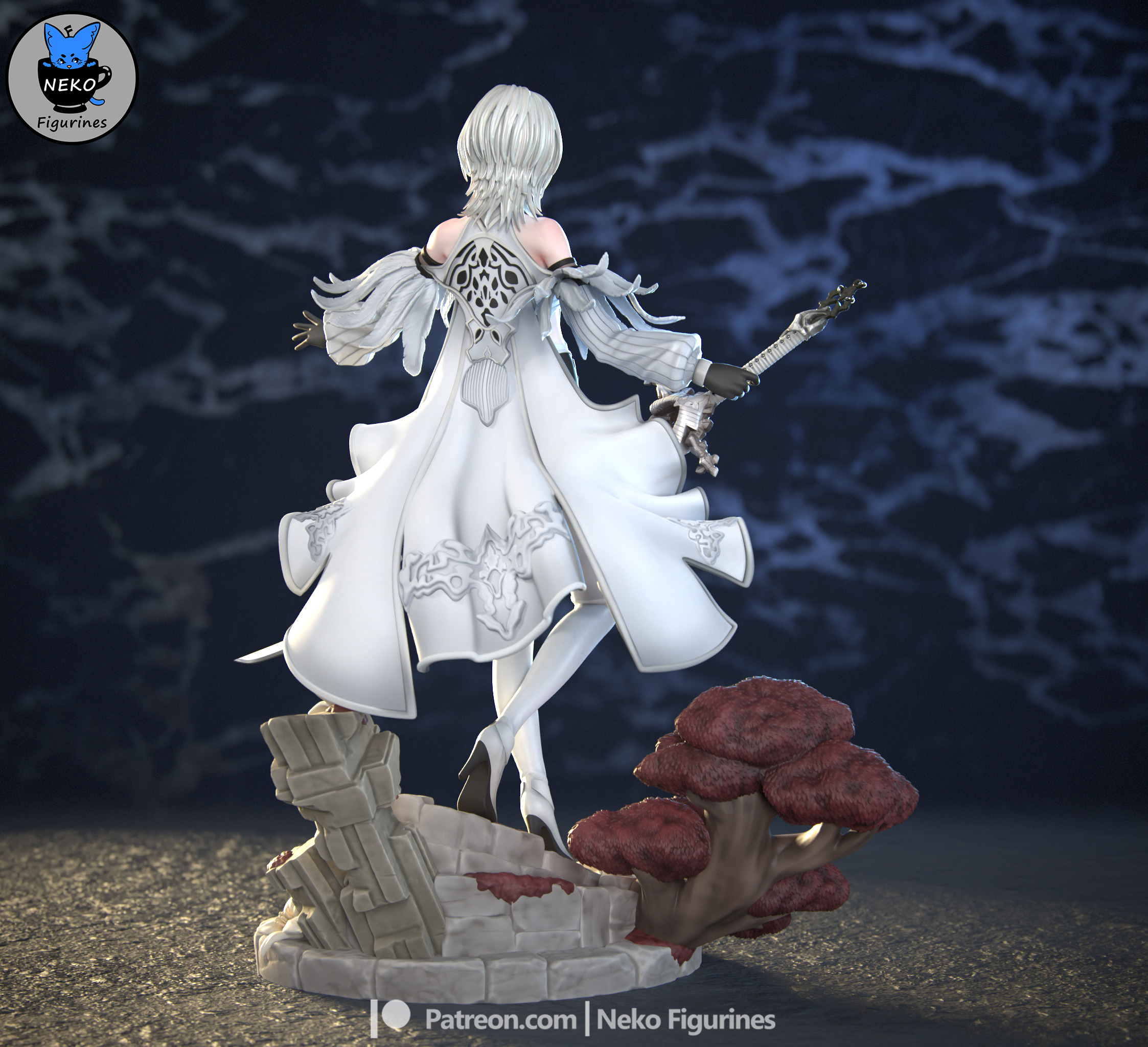 10H - Nier Automata Game Figure for 3D Printing 3D print model_12