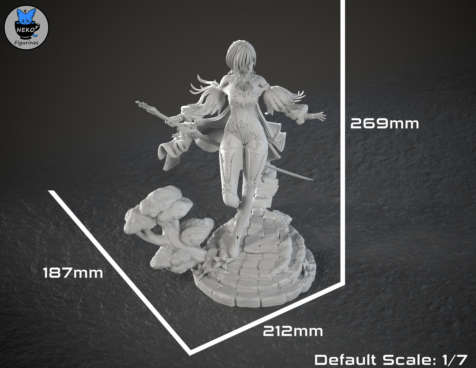 10H - Nier Automata Game Figure for 3D Printing 3D print model_15