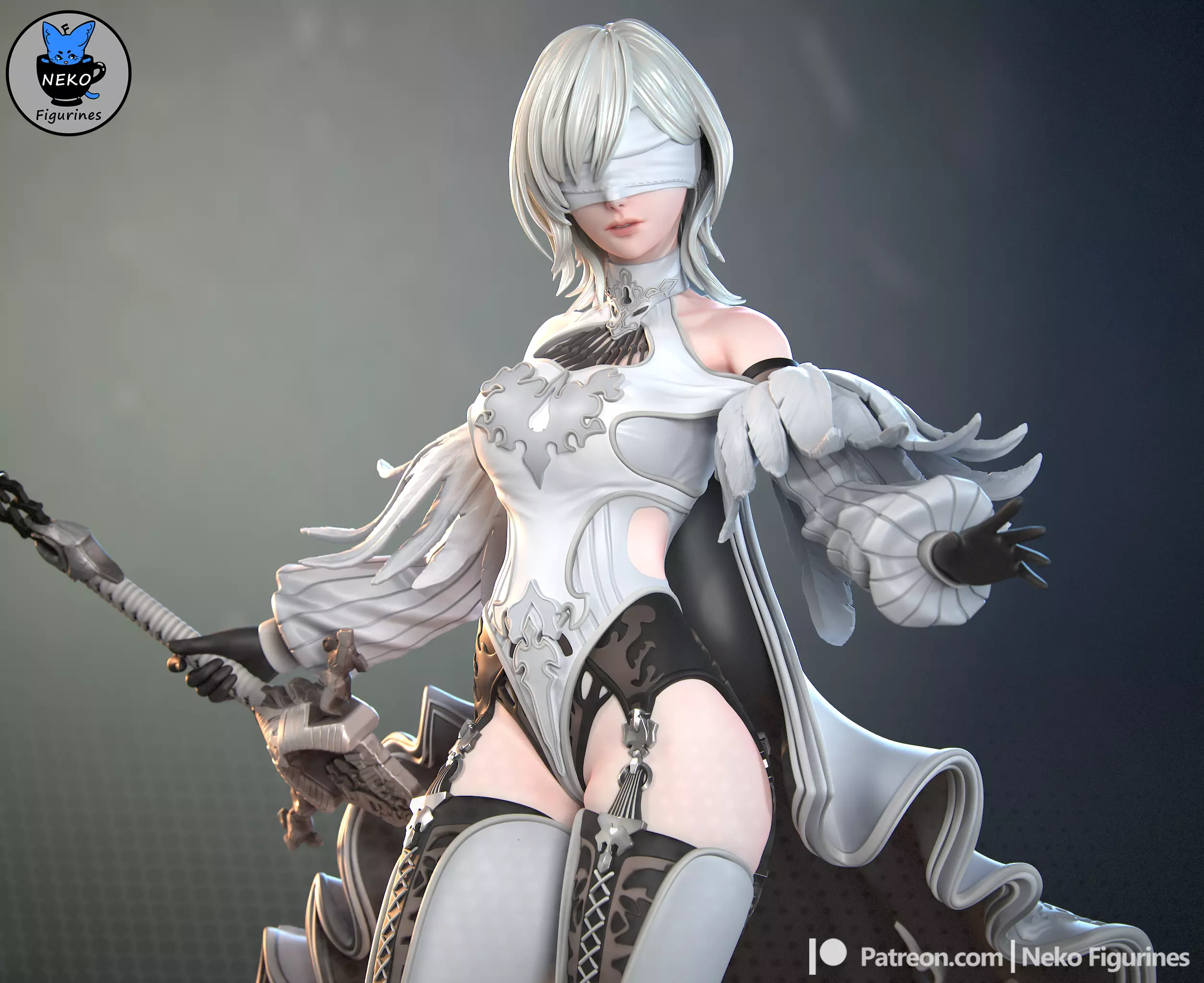 10H - Nier Automata Game Figure for 3D Printing 3D print model_0
