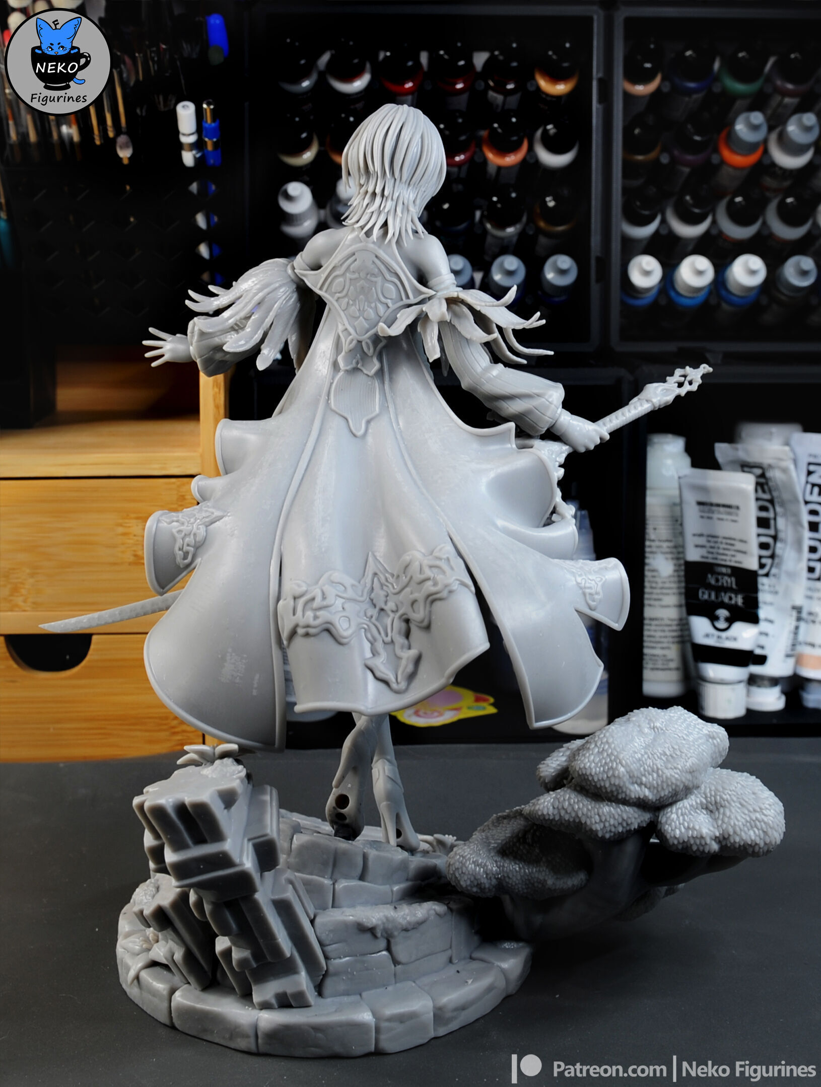 10H - Nier Automata Game Figure for 3D Printing 3D print model_8