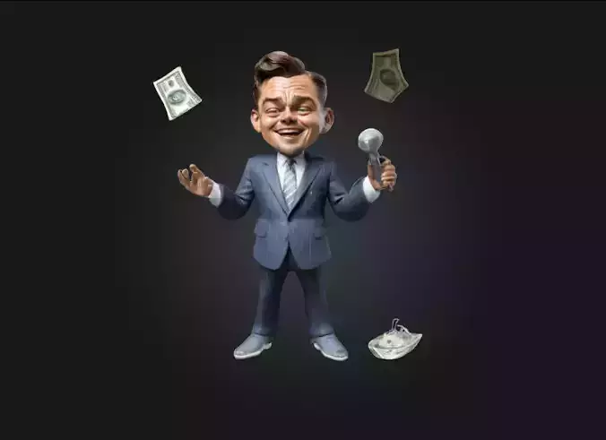 The Wolf of Wall Street 3D Printable Stylized