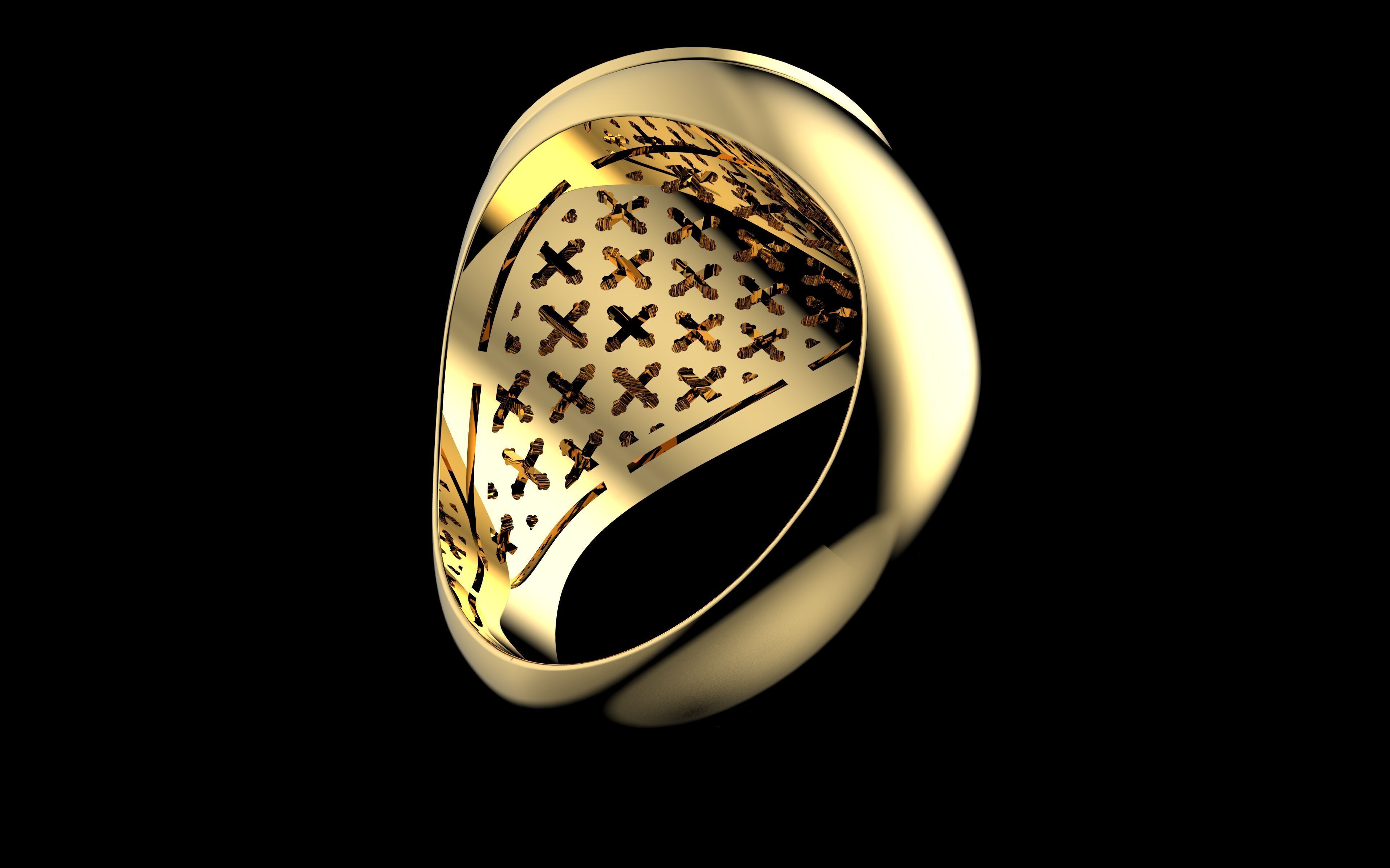 Gold N1305 3D print model_4
