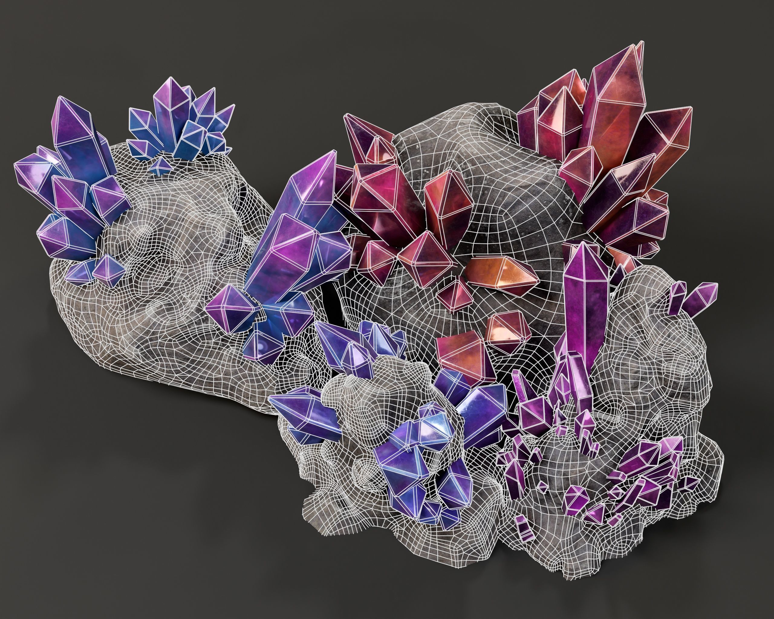 Crystal Ore Pack 3D Model Collection_15