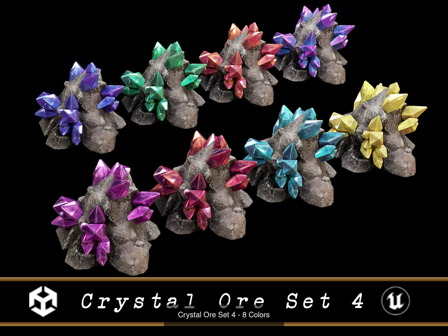 Crystal Ore Pack 3D Model Collection_9