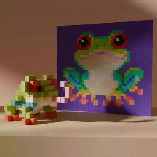 Frog Voxel Stylized Cubic