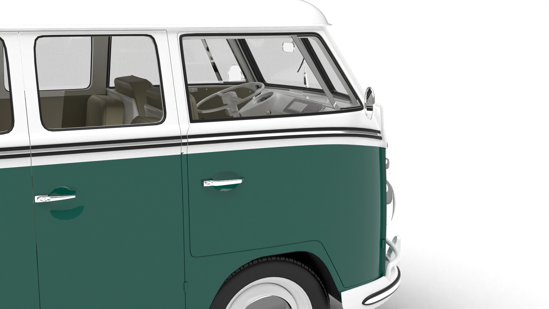 Volkswagen T1 Combi 1950 3d model 3D model_7