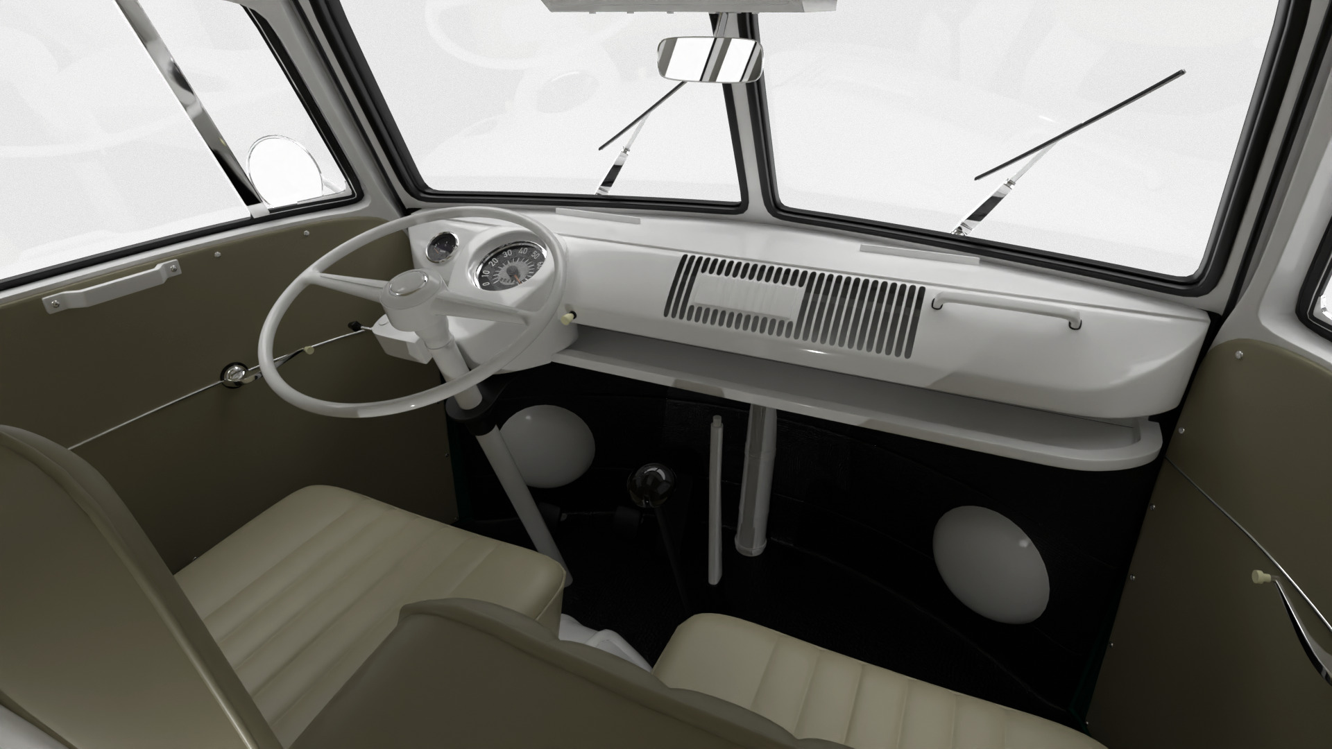 Volkswagen T1 Combi 1950 3d model 3D model_19