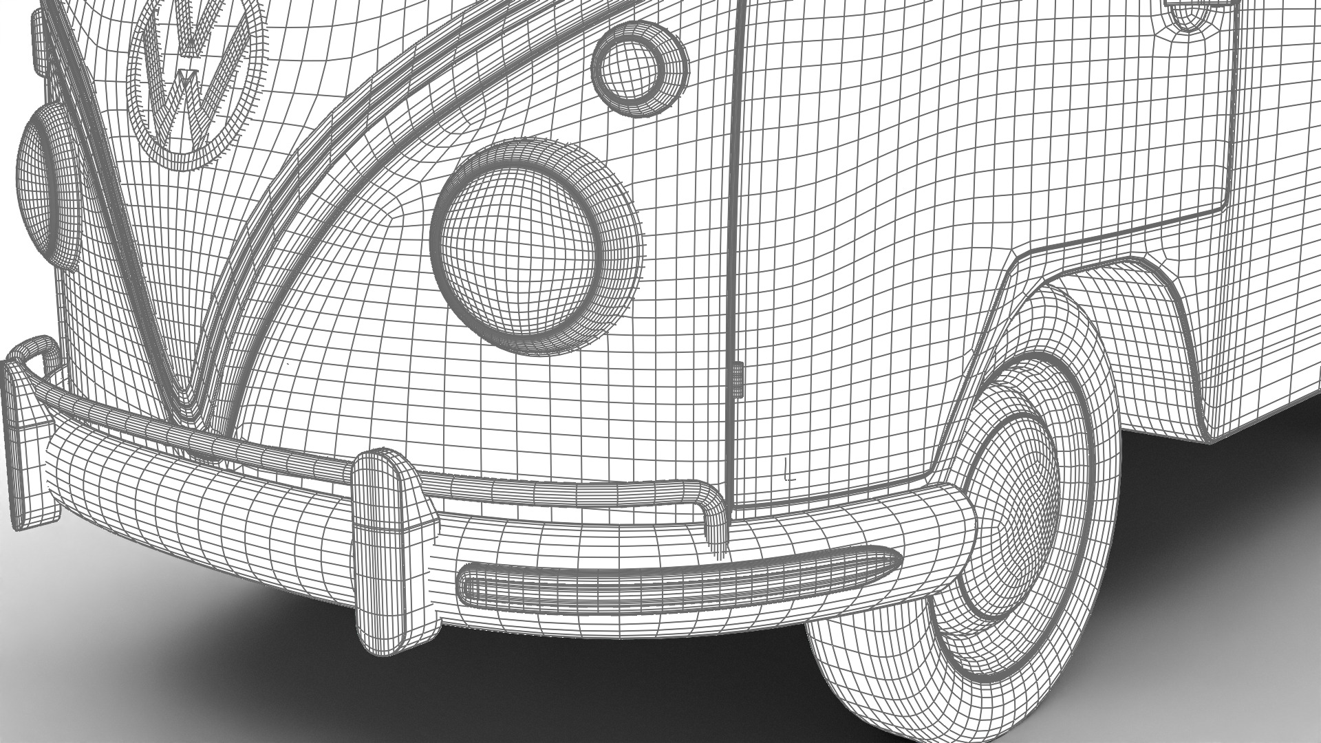 Volkswagen T1 Combi 1950 3d model 3D model_41