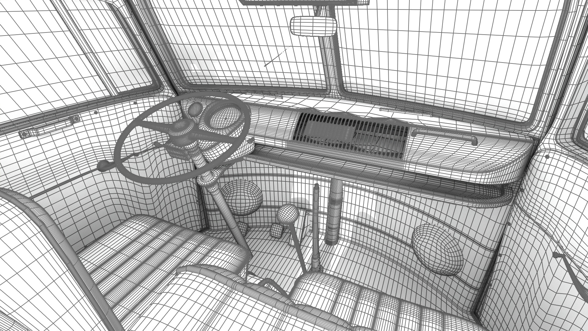 Volkswagen T1 Combi 1950 3d model 3D model_44
