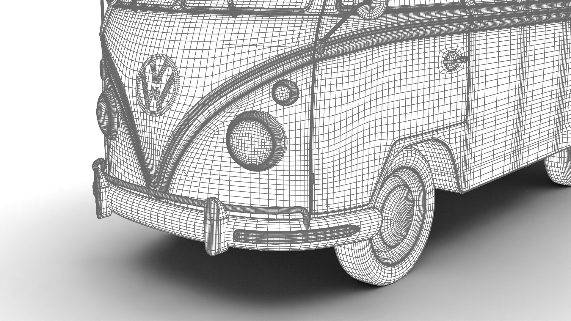 Volkswagen T1 Combi 1950 3d model 3D model_27