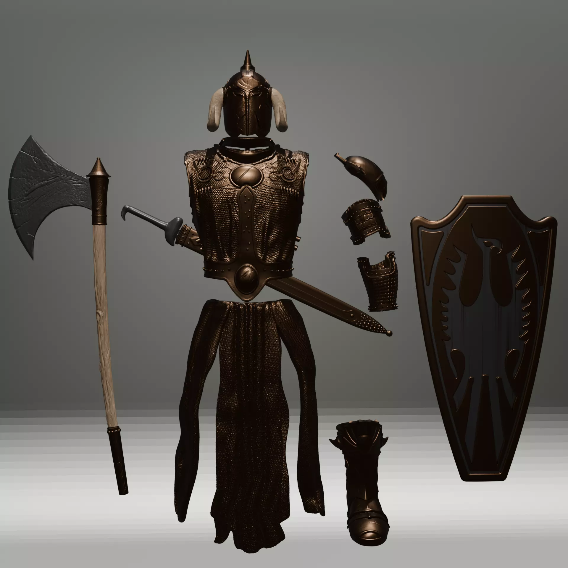 Death Dealer Armor Kit Free 3D print model
