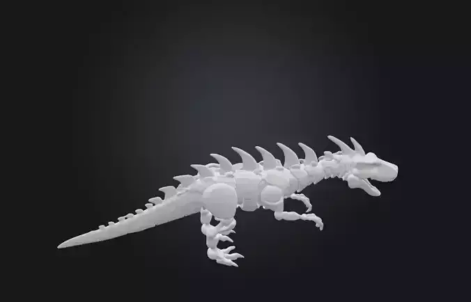 Futuristic Bio Mechanical Dinosaur Creature  3D Model