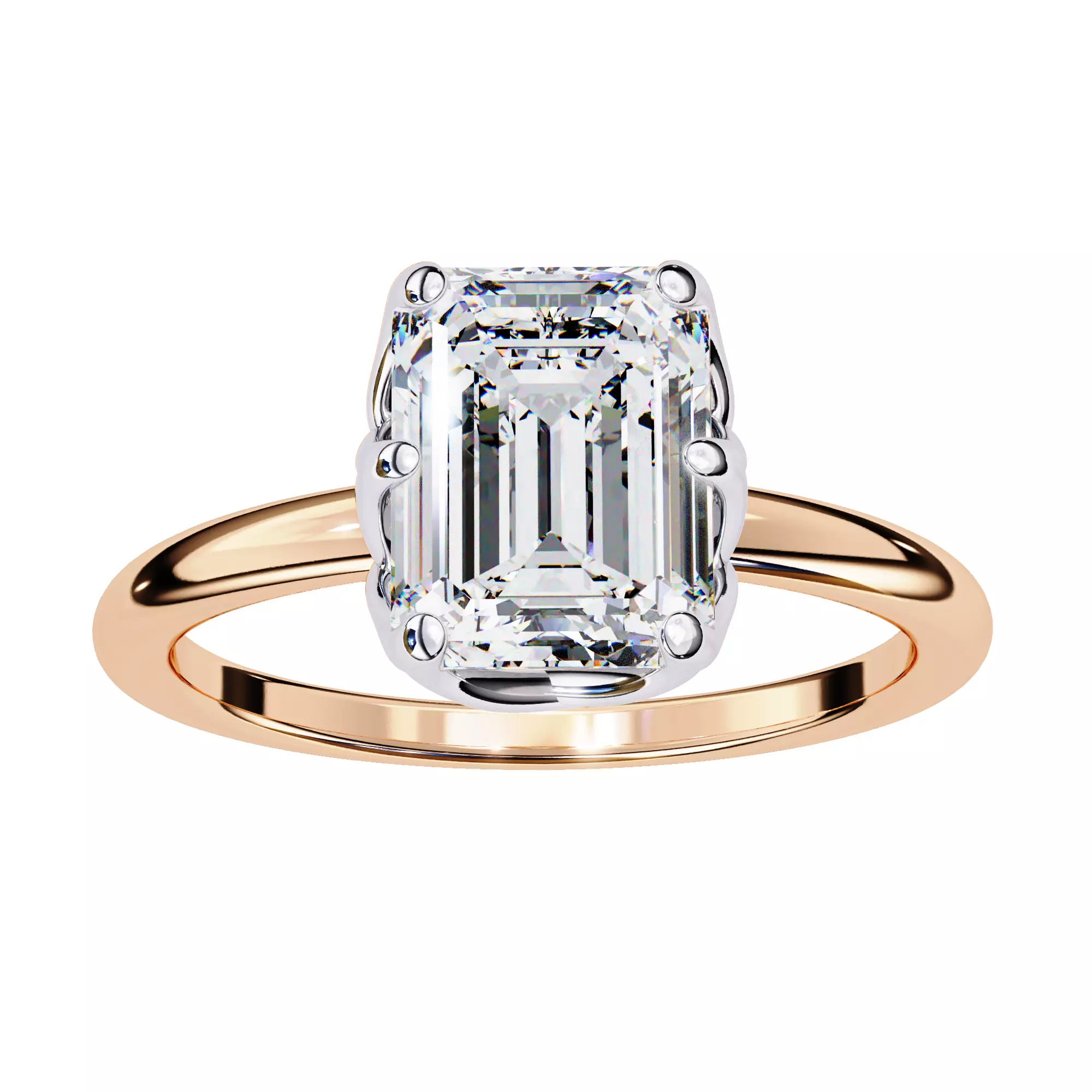 Mono Solitaire Diamond Ring 360 animation renders 3dm stl  3D print model_0