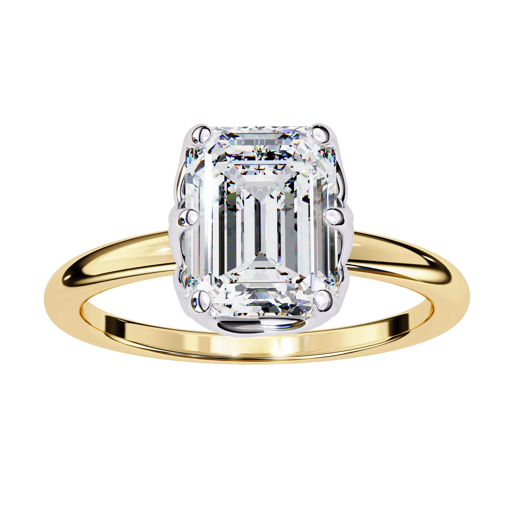 Mono Solitaire Diamond Ring 360 animation renders 3dm stl  3D print model_13