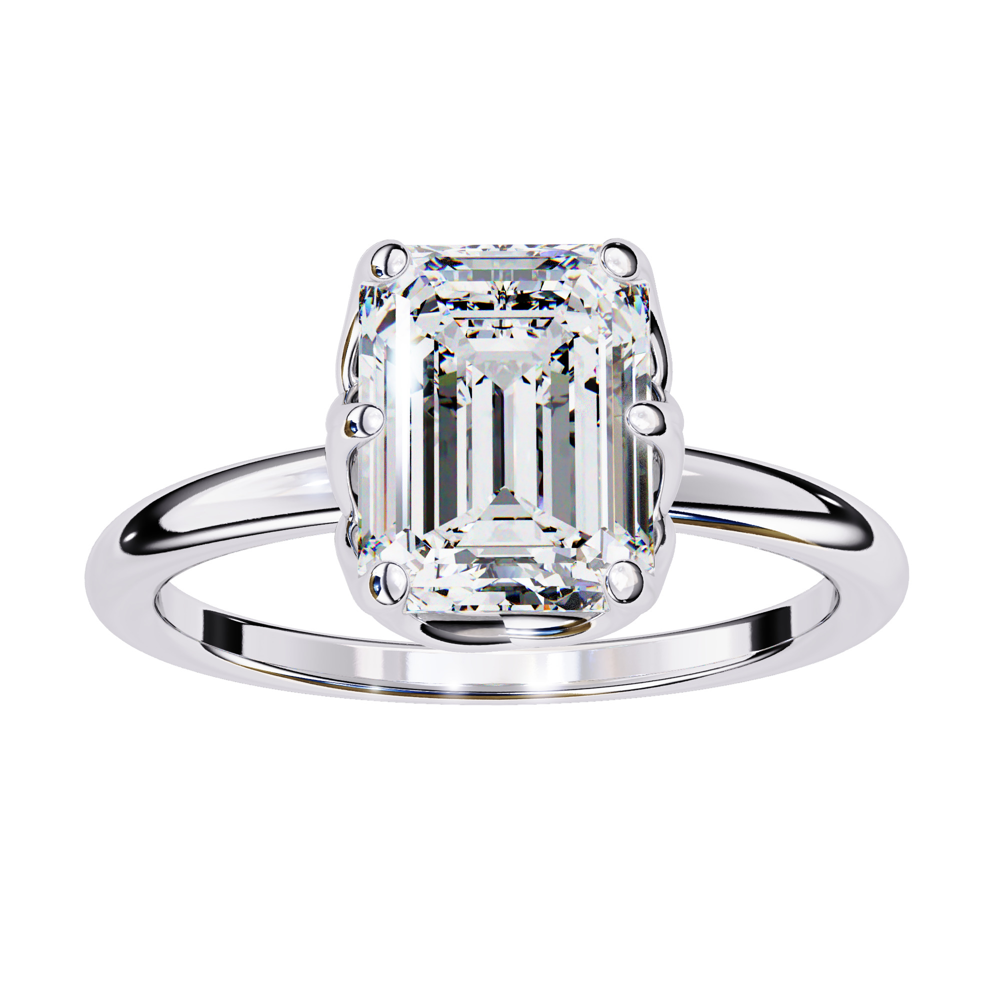 Mono Solitaire Diamond Ring 360 animation renders 3dm stl  3D print model_12