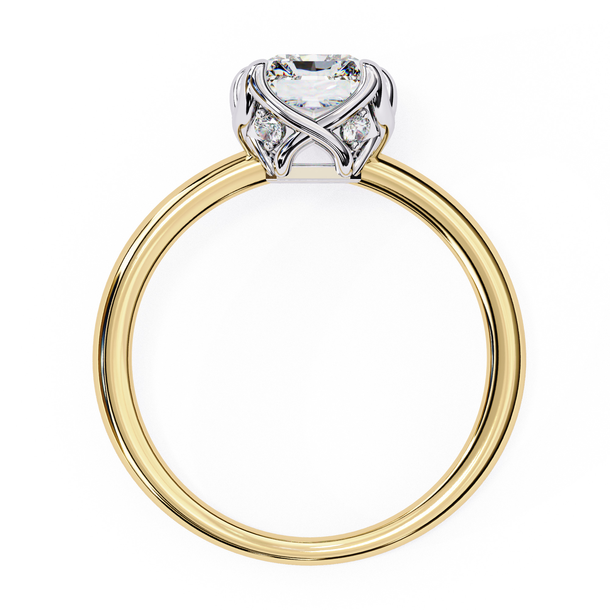 Mono Solitaire Diamond Ring 360 animation renders 3dm stl  3D print model_14