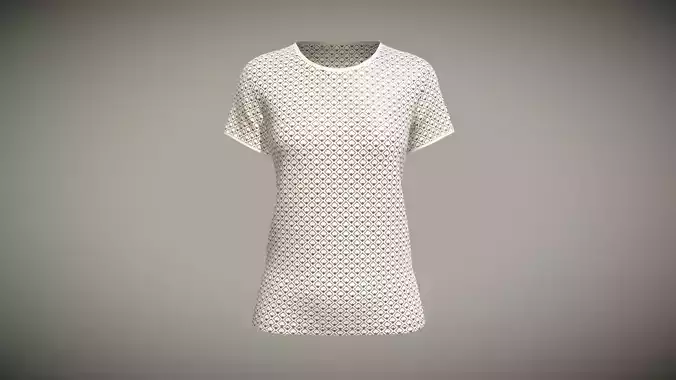 Ladies T-Shirt With Print In Low Poly
