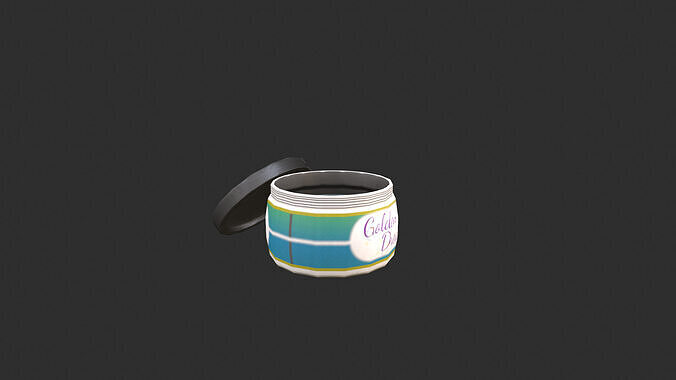 Face cream Low-poly 3D model