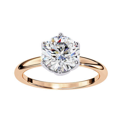 Mono Solitaire Diamond Ring 360 animation renders 3dm stl  3D print model