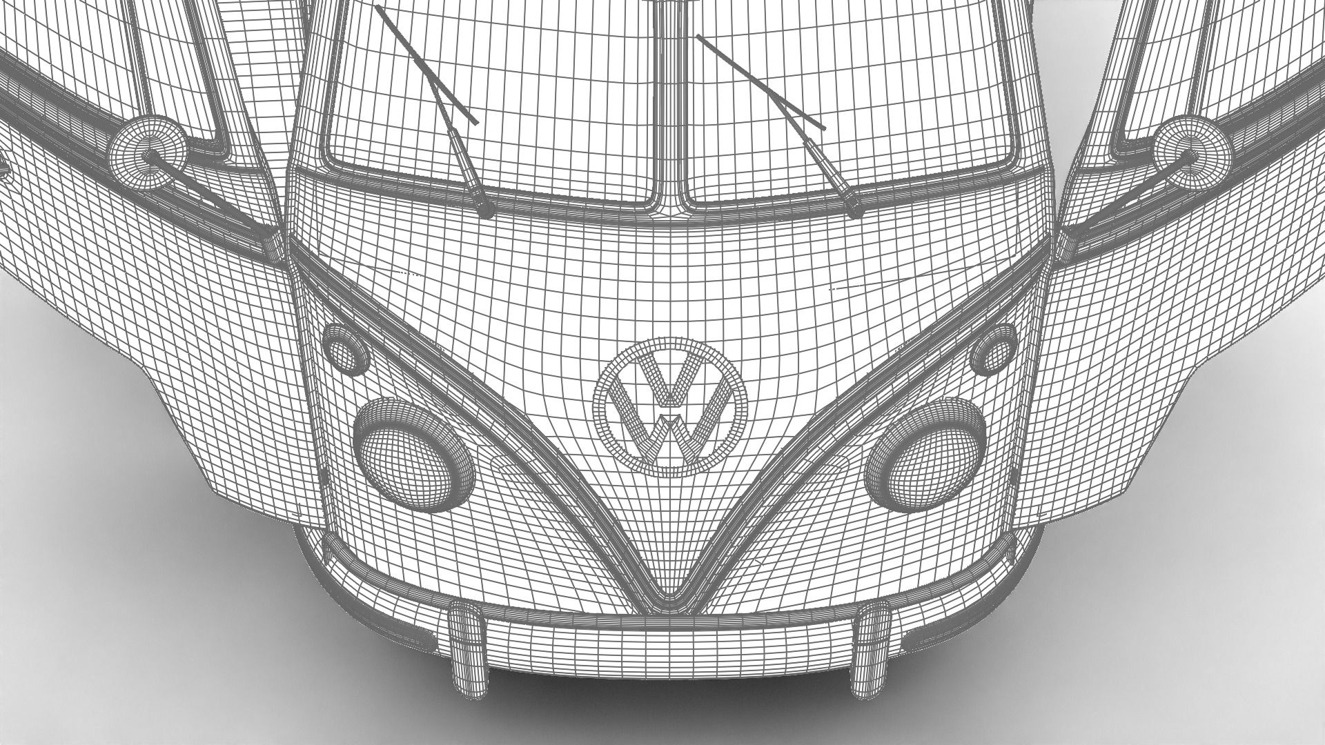 Volkswagen T1 Combi 1950 HQ 3d model 3D model_42