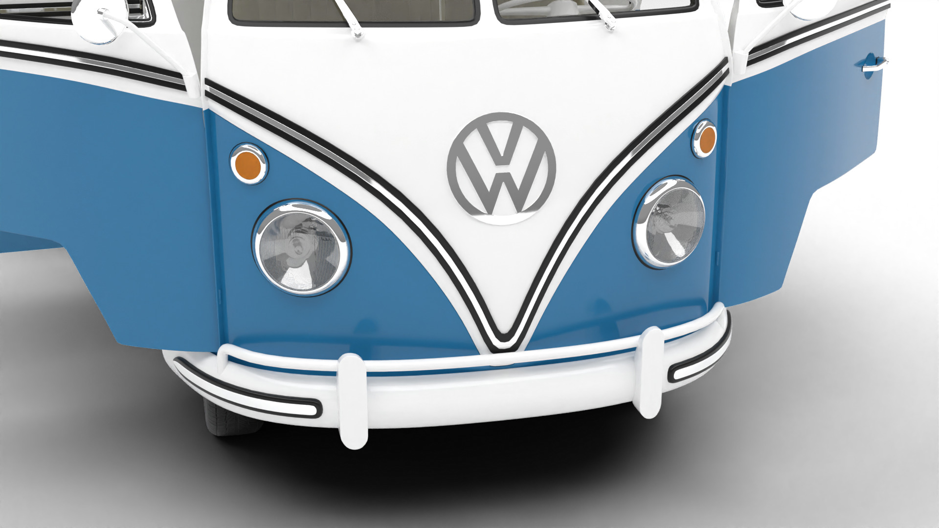 Volkswagen T1 Combi 1950 HQ 3d model 3D model_6