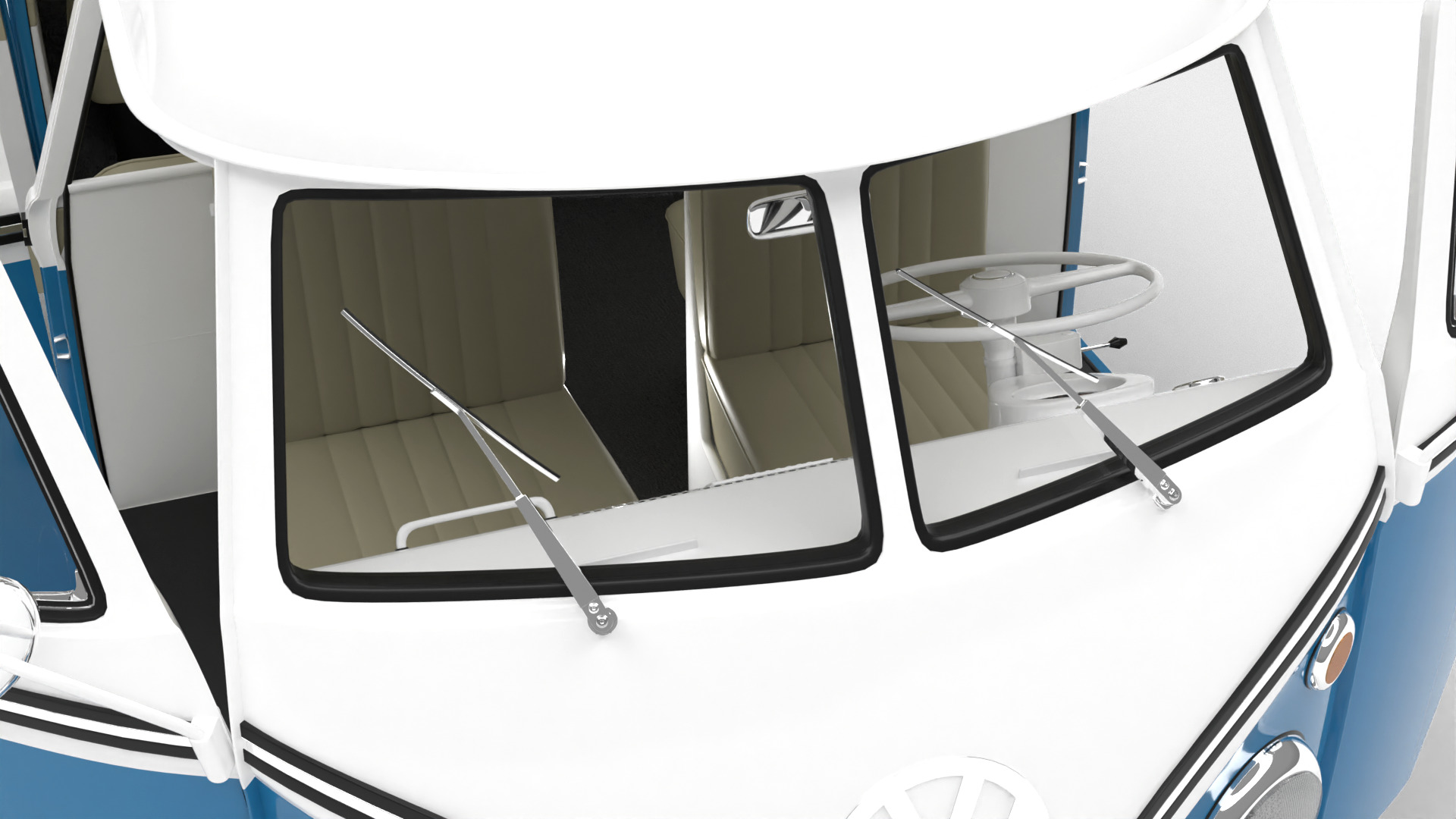 Volkswagen T1 Combi 1950 HQ 3d model 3D model_5