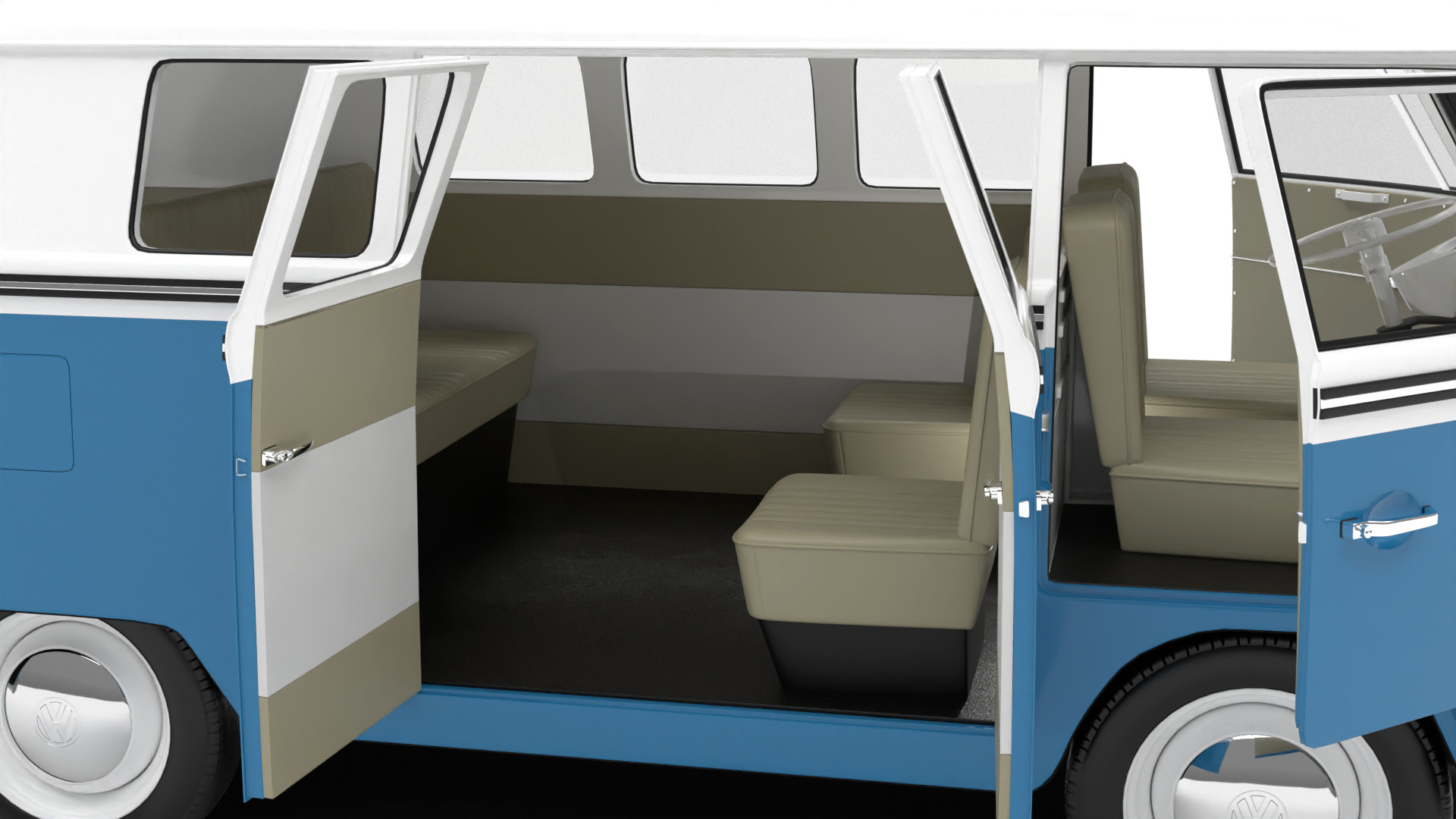 Volkswagen T1 Combi 1950 HQ 3d model 3D model_18