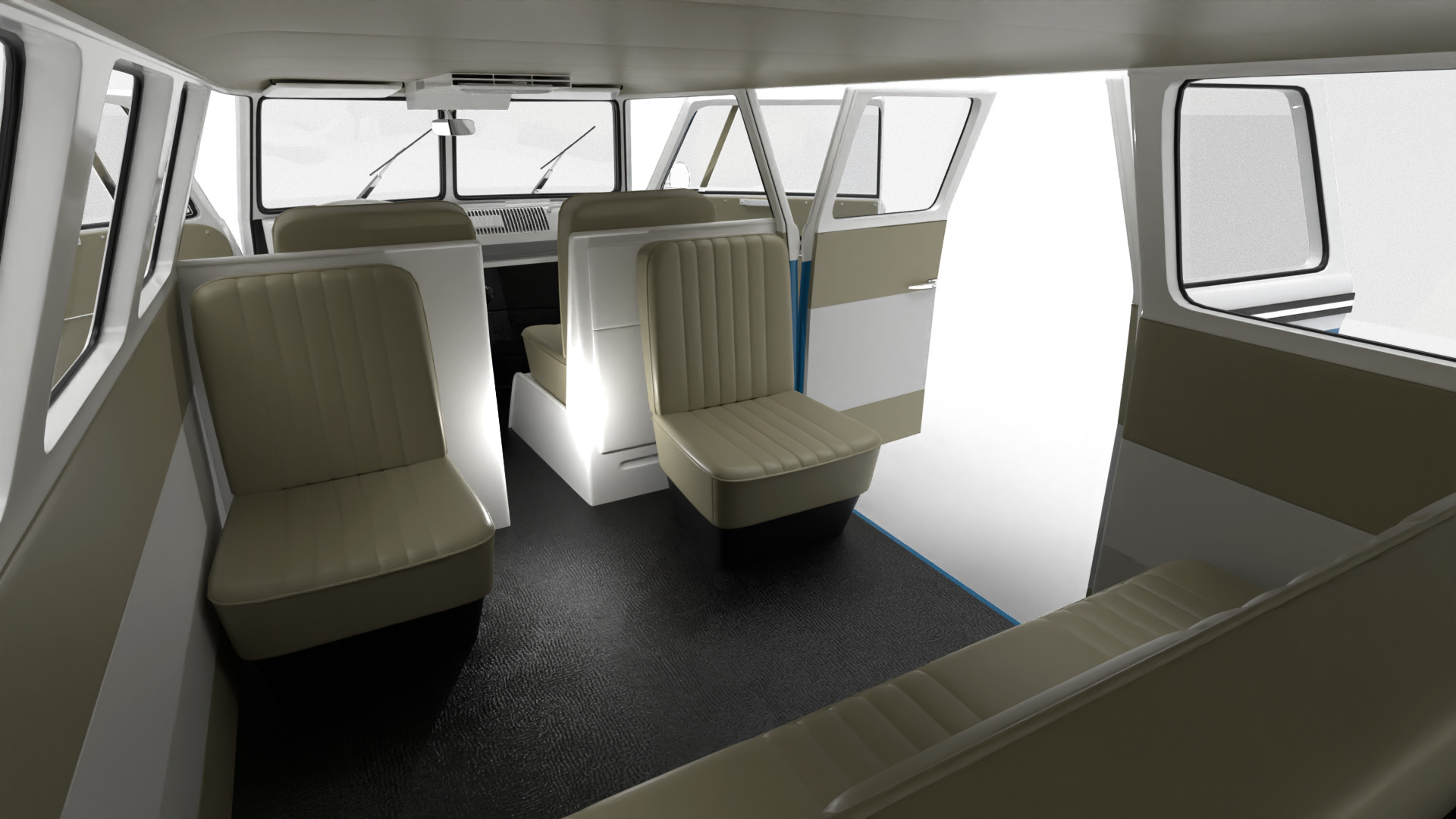 Volkswagen T1 Combi 1950 HQ 3d model 3D model_21