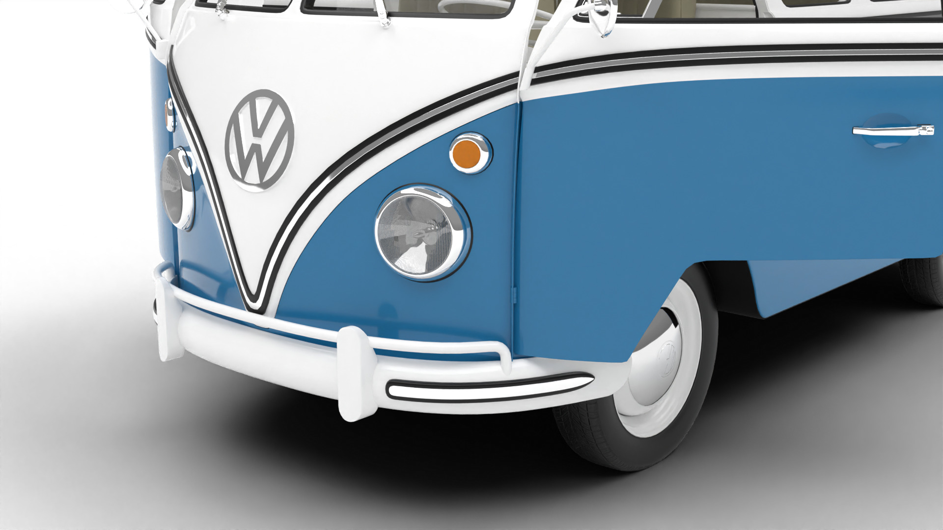 Volkswagen T1 Combi 1950 HQ 3d model 3D model_2