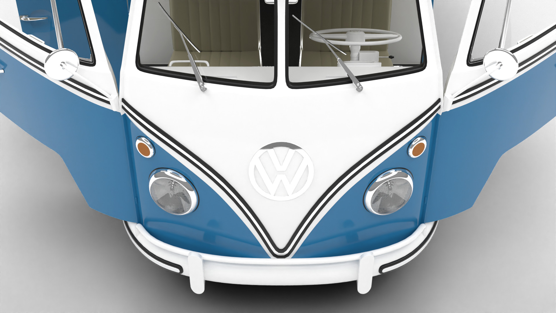 Volkswagen T1 Combi 1950 HQ 3d model 3D model_17