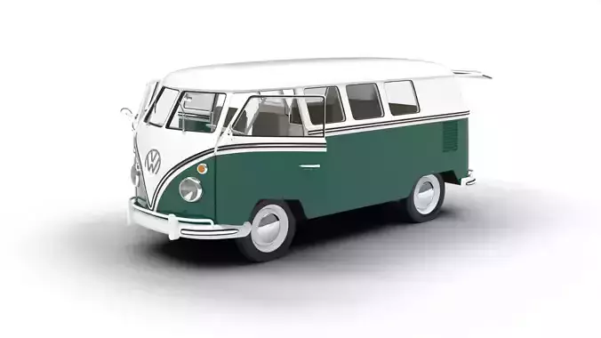 Volkswagen T1 Combi 1950 HQ 3d model 3D model