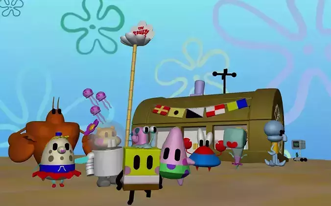 Outside the Krusty Krab