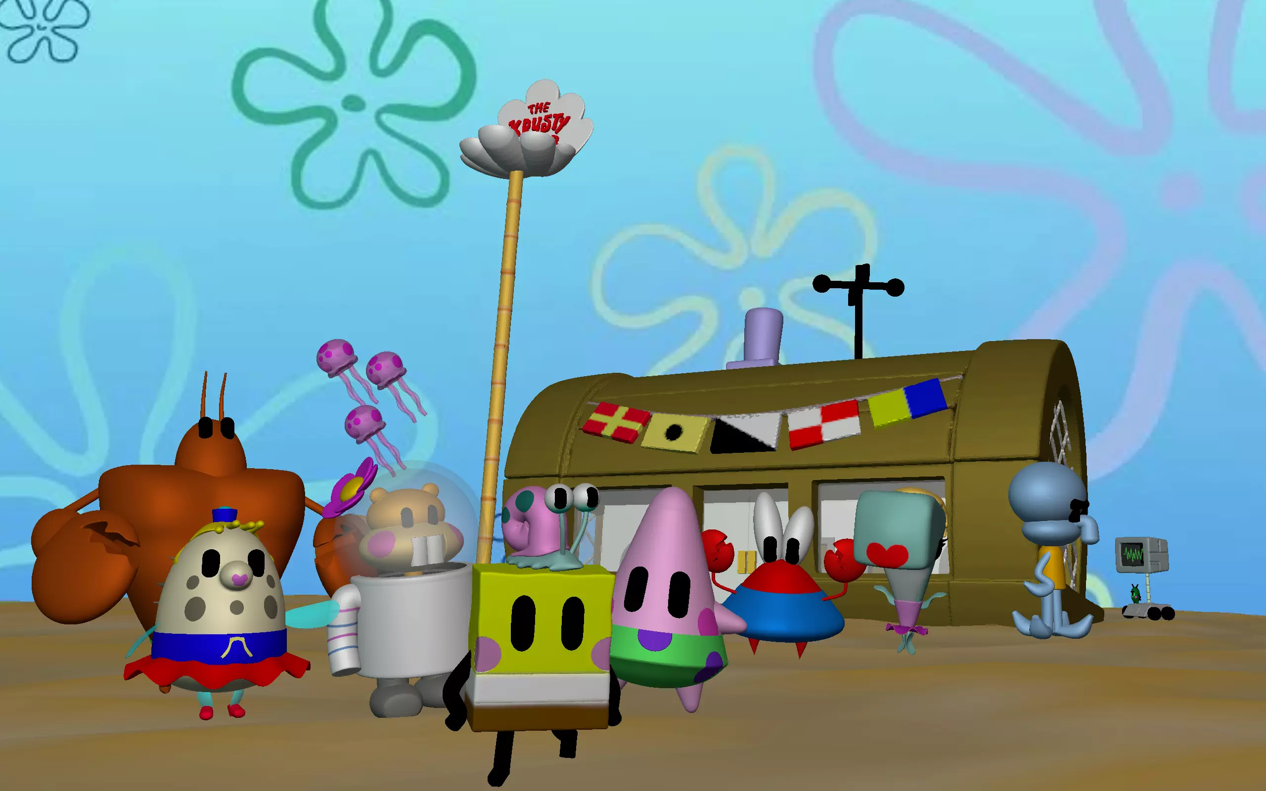 Outside the Krusty Krab 3D model_0