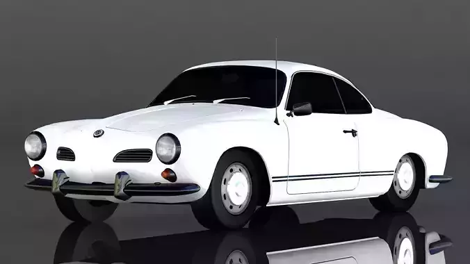 Volkswagen Karmann Ghia Low-poly 3D model
