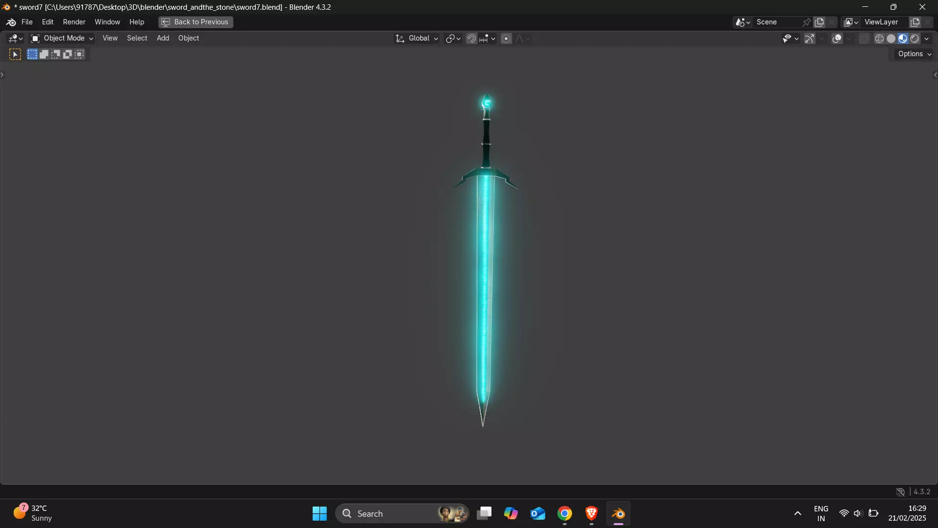 Cool sword ready for use Free 3D model