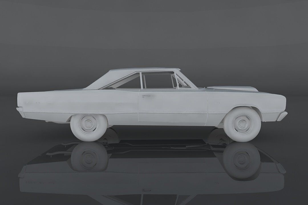 Dodge Coronet 1967  Low-poly 3D model_9
