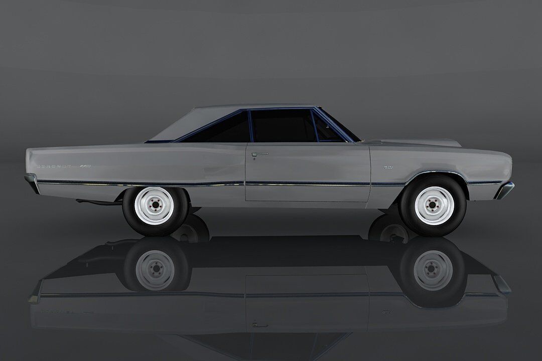 Dodge Coronet 1967  Low-poly 3D model_3