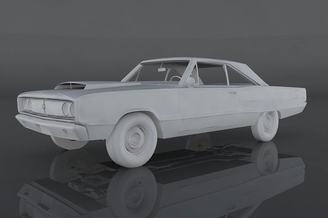 Dodge Coronet 1967  Low-poly 3D model_11