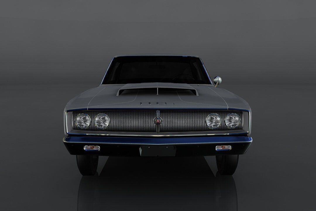 Dodge Coronet 1967  Low-poly 3D model_1