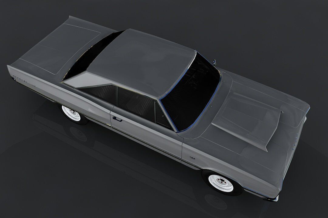 Dodge Coronet 1967  Low-poly 3D model_2