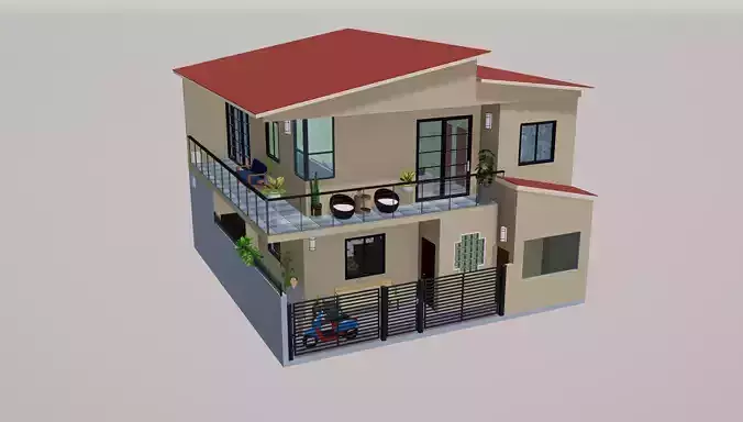 2 Storey House Complete Set with Small Store 