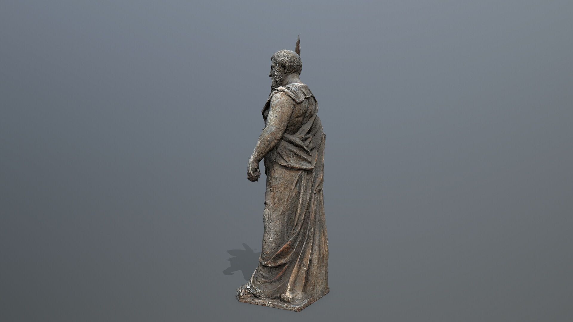 Man Statue Low-poly 3D model_8