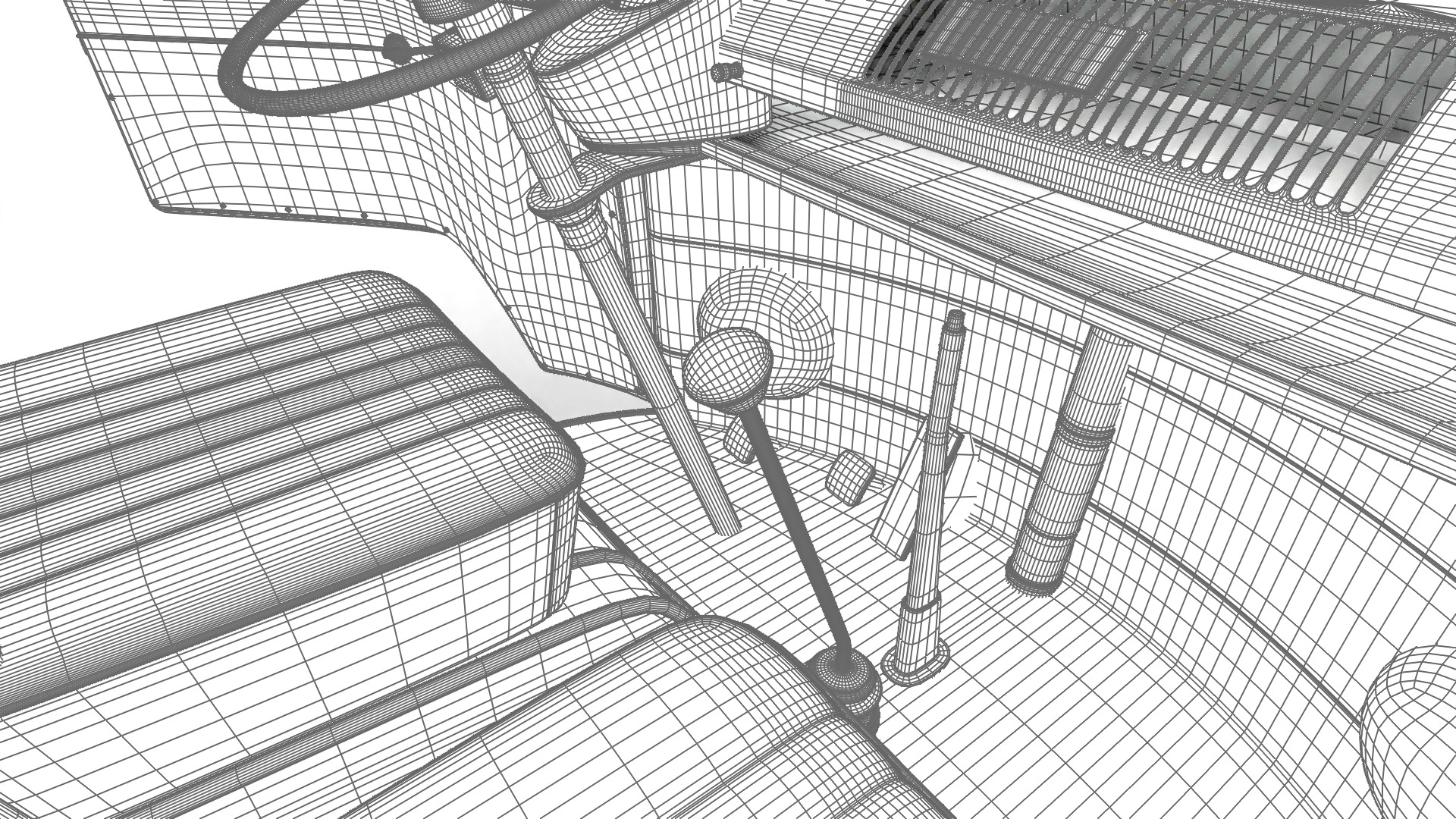 Volkswagen T1 Combi 1950 HQ 3d model 3D model_48