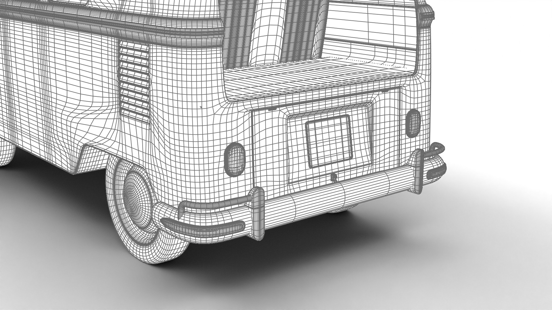 Volkswagen T1 Combi 1950 HQ 3d model 3D model_28