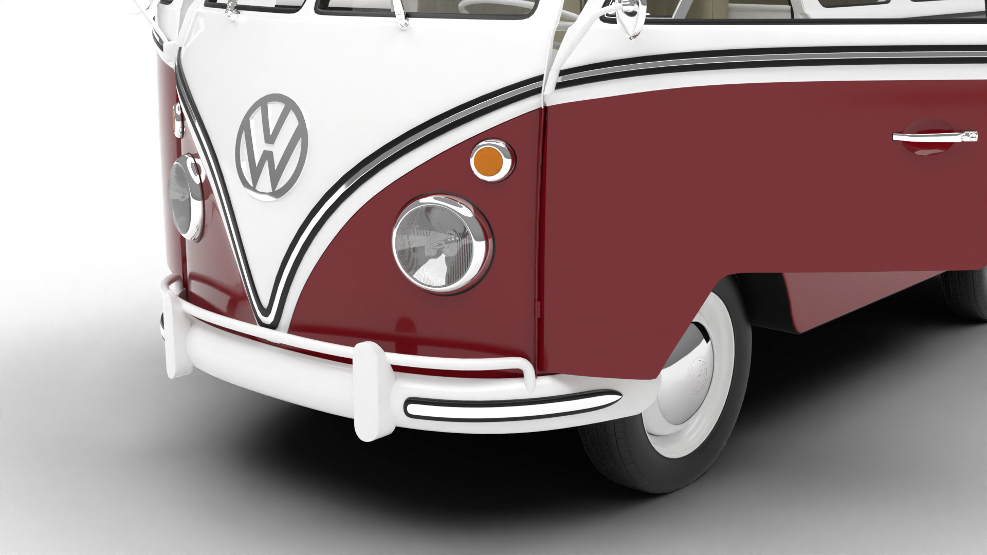 Volkswagen T1 Combi 1950 HQ 3d model 3D model_2